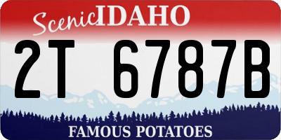 ID license plate 2T6787B