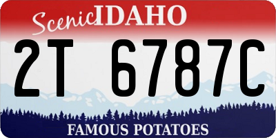 ID license plate 2T6787C