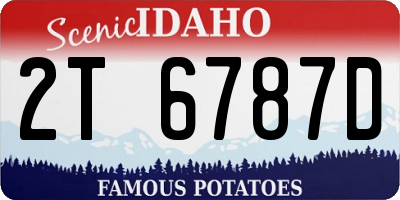 ID license plate 2T6787D
