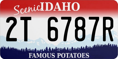 ID license plate 2T6787R