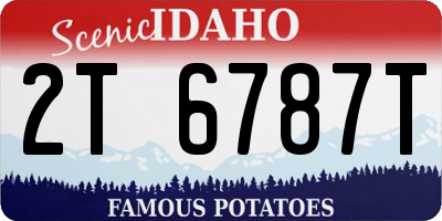 ID license plate 2T6787T