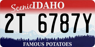 ID license plate 2T6787Y