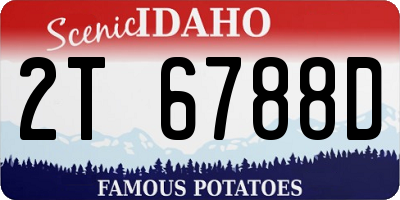 ID license plate 2T6788D
