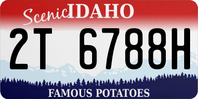ID license plate 2T6788H