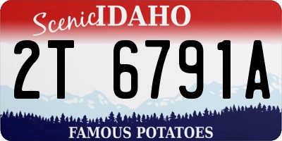 ID license plate 2T6791A