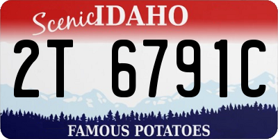 ID license plate 2T6791C
