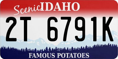 ID license plate 2T6791K