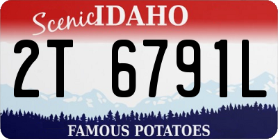 ID license plate 2T6791L