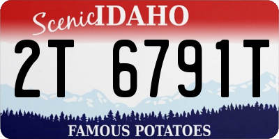 ID license plate 2T6791T