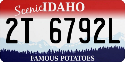 ID license plate 2T6792L