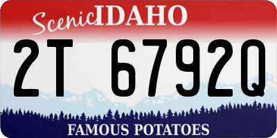 ID license plate 2T6792Q