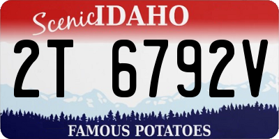 ID license plate 2T6792V