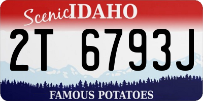 ID license plate 2T6793J