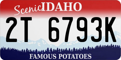 ID license plate 2T6793K