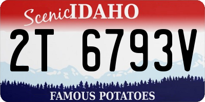 ID license plate 2T6793V