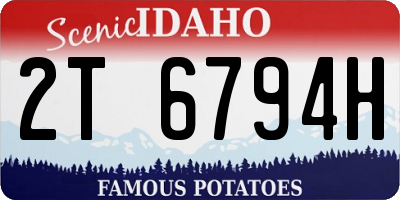 ID license plate 2T6794H
