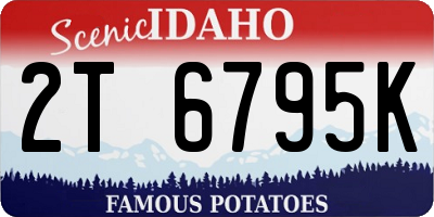 ID license plate 2T6795K
