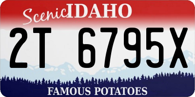 ID license plate 2T6795X