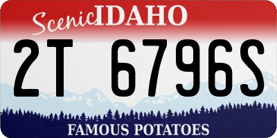 ID license plate 2T6796S