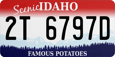 ID license plate 2T6797D
