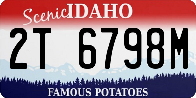 ID license plate 2T6798M