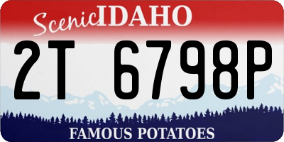 ID license plate 2T6798P