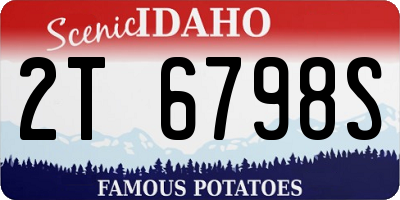 ID license plate 2T6798S
