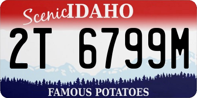 ID license plate 2T6799M