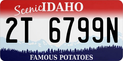 ID license plate 2T6799N