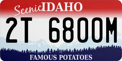 ID license plate 2T6800M