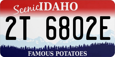 ID license plate 2T6802E