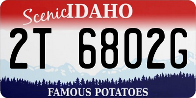 ID license plate 2T6802G
