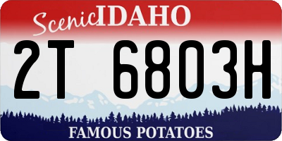 ID license plate 2T6803H