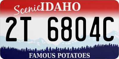 ID license plate 2T6804C