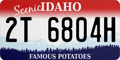 ID license plate 2T6804H