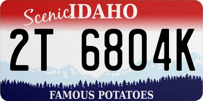 ID license plate 2T6804K