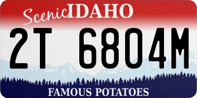 ID license plate 2T6804M