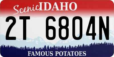 ID license plate 2T6804N