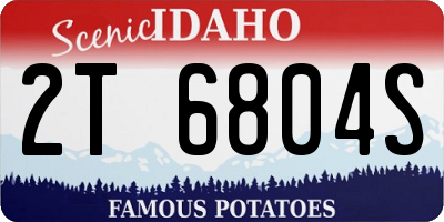 ID license plate 2T6804S