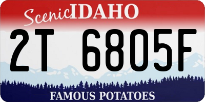 ID license plate 2T6805F