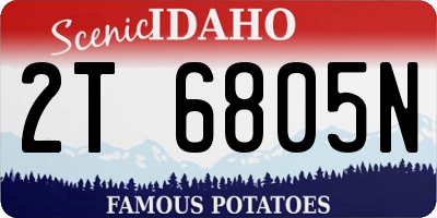 ID license plate 2T6805N