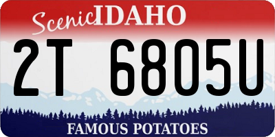 ID license plate 2T6805U