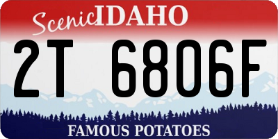 ID license plate 2T6806F