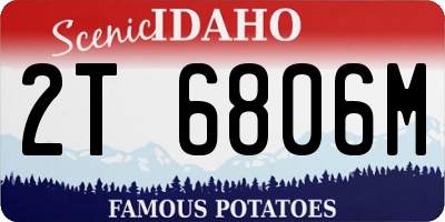 ID license plate 2T6806M
