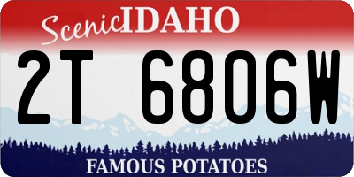 ID license plate 2T6806W