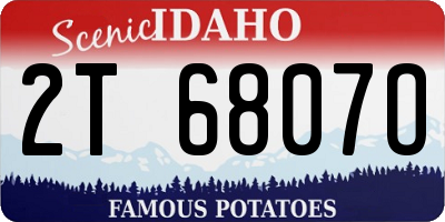 ID license plate 2T6807O