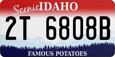 ID license plate 2T6808B