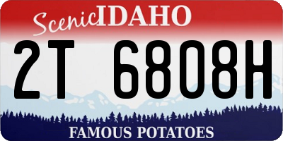 ID license plate 2T6808H
