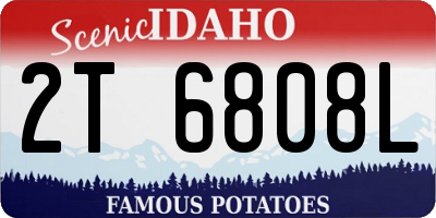ID license plate 2T6808L