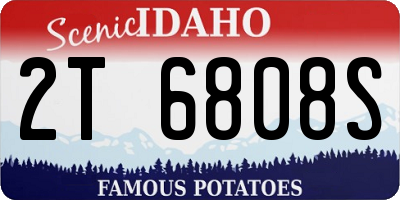 ID license plate 2T6808S